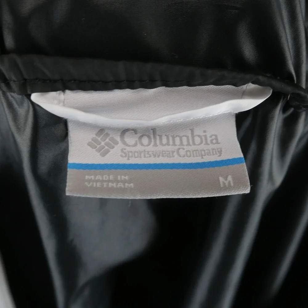 Columbia Full Zip Long Sleeve‎ Windbreaker Jacket Mens M Black White